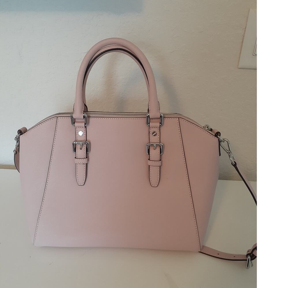 Michael Kors Ciara Pink Leather Large Satchel Purse Handbag Exc Condition - Picture 5 of 15
